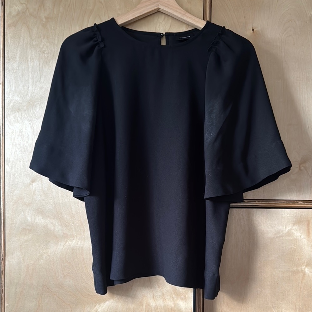 Who What Wear Black Flowy Women's Top - Small